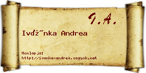 Ivánka Andrea névjegykártya